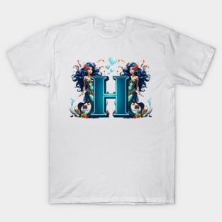 Mermaid Alphabet The Letter H T-Shirt